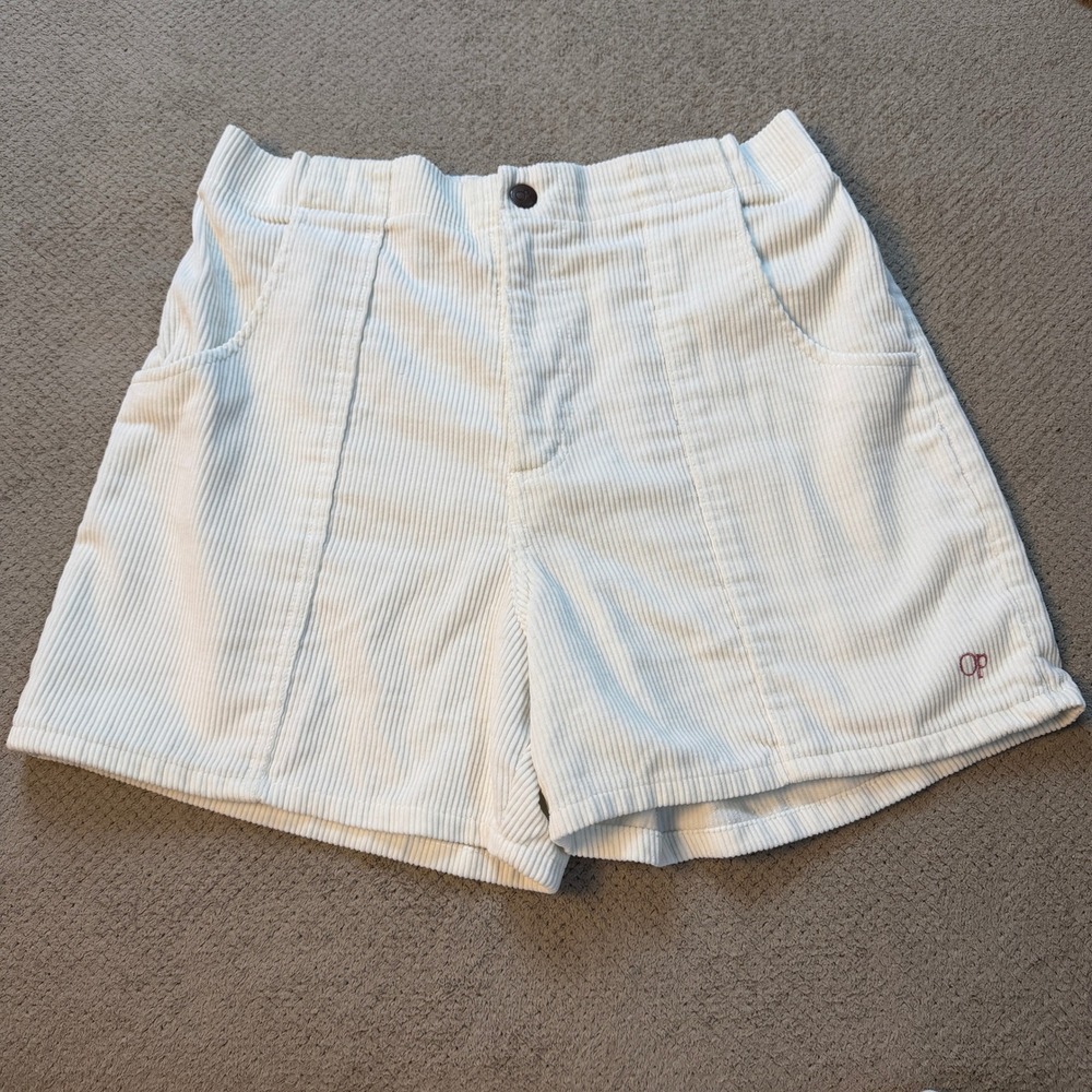 Vintage 1990s Ocean Pacific OP Corduroy Shorts White Size 34 75602